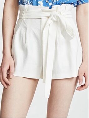 Alice + Olivia Lauren High-Rise Paperbag Tie-Waist Shorts